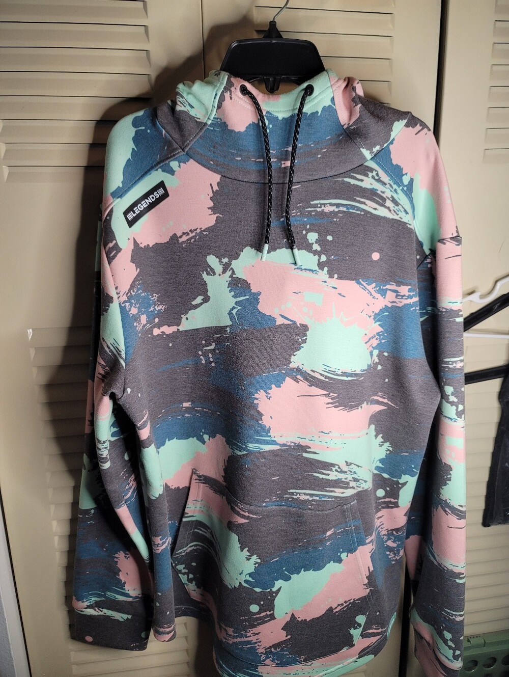 Legends Hoodie Sweatshirt Men L Hawthorne Tech Camo Brush Pullover Curved Hem
